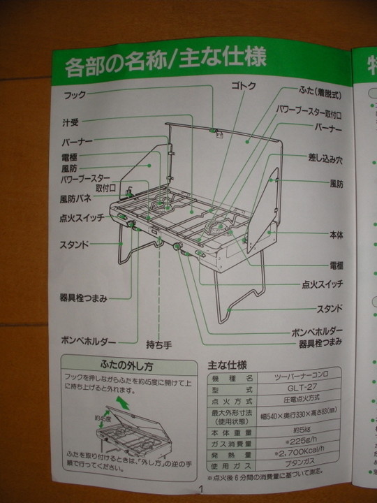象印 タフギア GLT-27 パワーブースター1個 スタンド